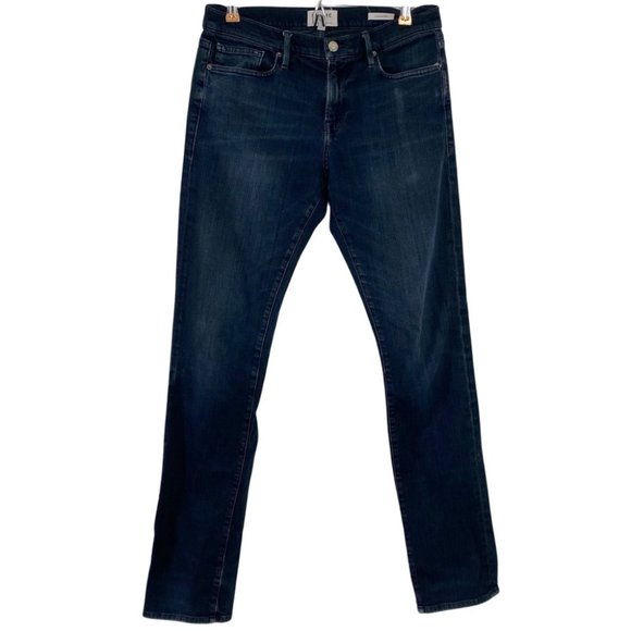 Frame Denim Other - Frame Denim L'Homme Slim Placid Distressed Faded Dark Blue Jeans Mens Size 31